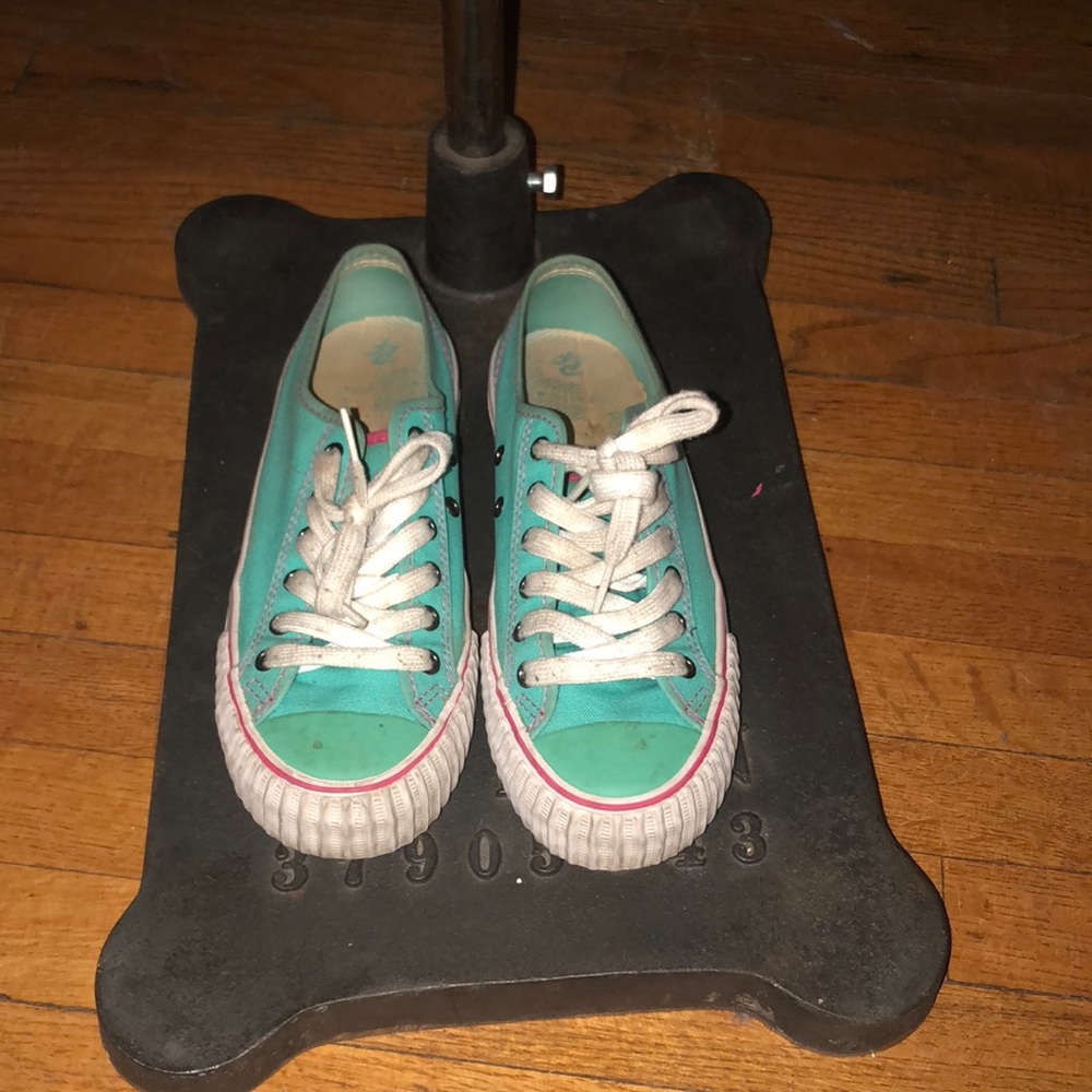 PF flyers | teal slight platform sneakers 8.5